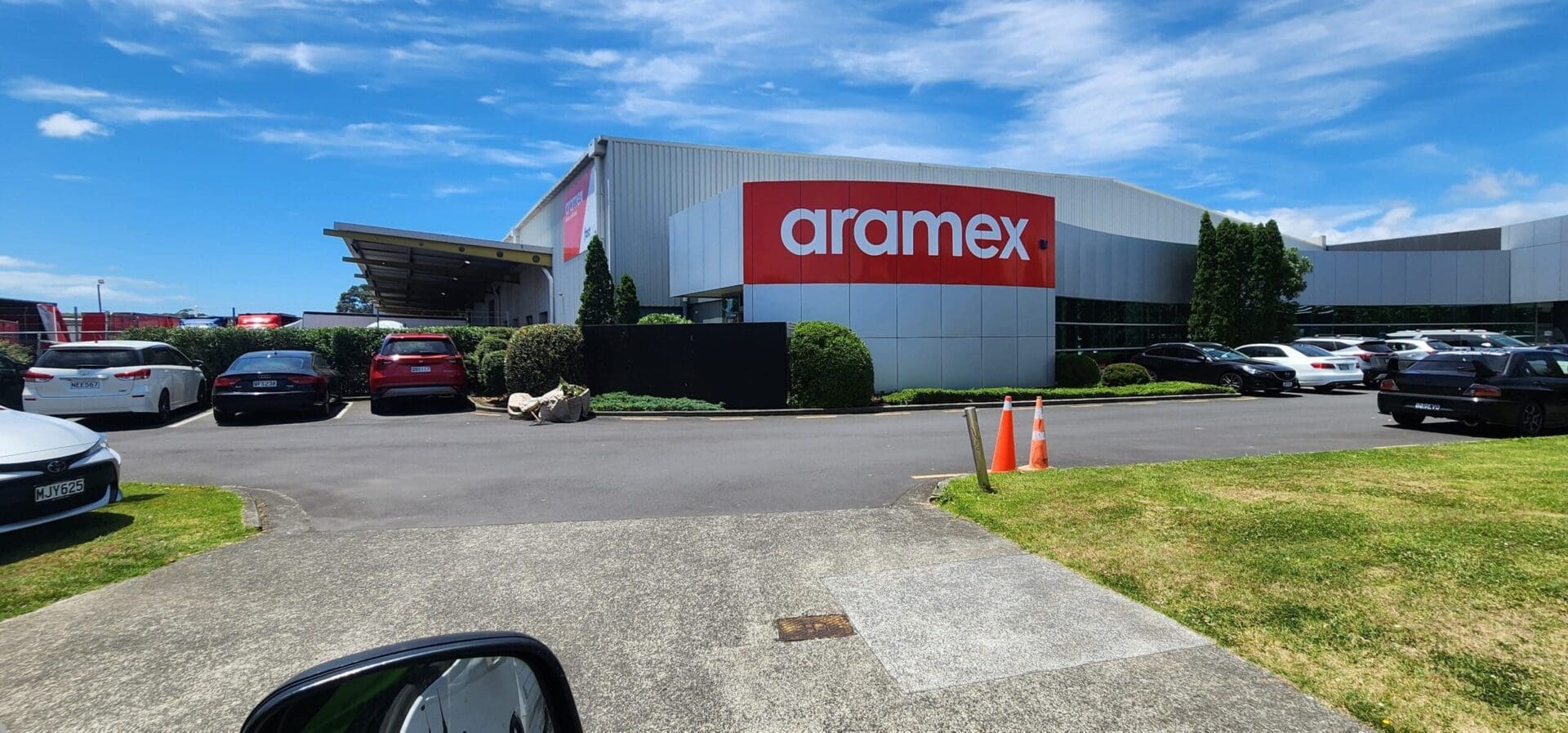 Commercial lawn and garden maintenance at an Aramex Auckland property